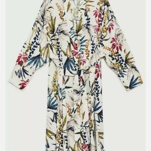 Zara Multicolor Leaf Print Blouse